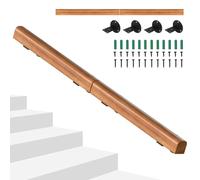 Hebitod Corrimano in legno di pino, 120 cm, ringhiera per scale, semicircolare, in legno, antiscivolo, montato a parete con materiale di montaggio, per interni scale, ringhiere in noce chiaro