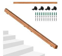 Hebitod Corrimano in legno di pino, 150 cm, ringhiera per scale, semicircolare, in legno, antiscivolo, montato a parete con materiale di montaggio, per interni scale, ringhiere in noce chiaro