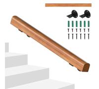 Hebitod Corrimano in legno di pino, 80 cm, ringhiera per scale, semicircolare, in legno, antiscivolo, montato a parete con materiale di montaggio, per interni scale, ringhiere in noce chiaro