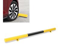 Hebitod - Fermaruota in acciaio, 180 x 7,6 x 9,5 cm, con 4 viti di estensione, per parcheggio e parcheggio, colore: giallo e nero