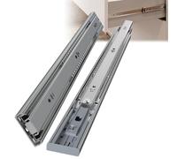 Hebitod Guide per cassetti, completamente estraibili, 400 mm, con chiusura | Guide silenziose per cassetti, con chiusura ammortizzata, per cassetti, armadi, armadi, armadietti degli attrezzi