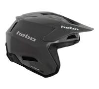 §Casco Trial Hebo Zone Pro Grigio Monocolore§