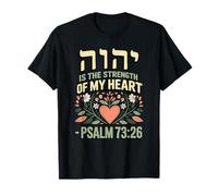 Hebrew Yod Hey Vav Hey è la Forza del Mio Cuore Maglietta