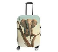 HEBRTGS Copertura per bagagli alla moda con copertura elastica lavabile, Piccolo elefante sull'albero, L