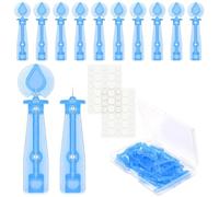 Hebterrka Confezione da 50 aghi monouso per acne brufoli e adesivi per brufoli a 72 punti, per eliminare brufoli nella bocca chiusa