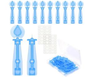 Hebterrka Confezione da 50 aghi monouso per acne brufoli e adesivi per brufoli a 72 punti, per eliminare brufoli nella bocca chiusa