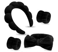 Hebterrka Skincare Set di 4 fasce per capelli, morbide e resistenti, ideali come regalo per ogni occasione