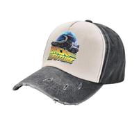 HEBUOUI Cappello da Sole Uomini Film. Delorean in Time Uomini Donne Berretti da Baseball Distressed Lavato Caps Cappello All'aperto Regalo Estivo Copricapo papà Regali di Compleanno