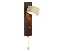 HEBXMF Applique a LED a luce calda, stile industriale, in legno di travertino giallo, applique a testa singola dal design originale, ideale per camera da letto, soggiorno e sala da pranzo.