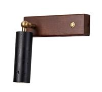 HEBXMF Applique da parete moderna in stile industriale, sorgente luminosa G9, lampada da parete in legno di travertino nero, applique minimalista a testa singola, apparecchi di illuminazione a parete