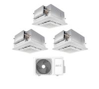 Hec by Haier Climatizzatore Dual Split a Cassetta Freematch 12+12+18 BTU con 3H28WEAFRA Wi-Fi Inverter R-32