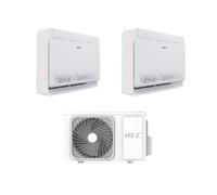 Hec by Haier Climatizzatore Dual Split Console Freematch 18+18 BTU con 3H28WEAFRA Wi-Fi Inverter R-32