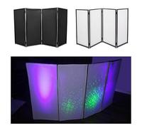 HECASA DJ pieghevole facciata portatile evento stand schermo bianco/nero scrim telaio metallo stand w/viaggio borsa case