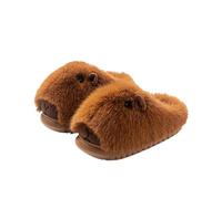 Hecatombic Pantofole Da Donna in Peluche A Forma Di Animale Con Suola Spessa Antiscivolo Calde Pantofole Invernali in Peluche Carine Divertenti Soffici E Comode Per Interni (Marrone,36-37)