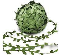HECATY Nastro con foglie di eucalipto artificiale, 80,5 m, in rattan, decorazione della giungla verde, adatto per baby shower, casa, matrimoni, feste, palloncini ghirlanda, fai da te