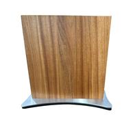 hecef Ceppo magnetico su entrambi i lati, portacoltelli in legno Chinaberry, con base in acciaio inox, spazio per coltelli, forbici, coltello da pane - forte forza magnetica, antiscivolo (blocco