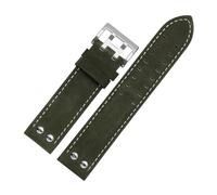 HECHENBAO Cinturino compatibile con Watch4/3 Watch GT4 Strap Watch Watch Band GT3 Uomo e Donna Pro Extraordinary Master Cinturino in pelle Adatto for l'uso quotidiano(Green White - Silver,22mm)