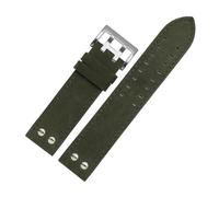 HECHENBAO Cinturino compatibile con Watch4/3 Watch GT4 Strap Watch Watch Band GT3 Uomo e Donna Pro Extraordinary Master Cinturino in pelle Adatto for l'uso quotidiano(Army Green - Silver,20mm)