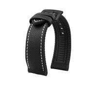 HECHENBAO Cinturino for orologio con fondo in silicone e nylon compatibile con PRG-650, PRW-6600, PRG600, cinturino in gomma adatto for l'uso quotidiano.(06 black pin clasp)