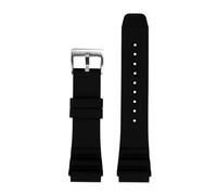 HECHENBAO Cinturino in gomma siliconica compatibile con AI7001 AI7009 NJ0129 AW1598 Cinturino sportivo da 22 mm Adatto for l'uso quotidiano(Black-silver)