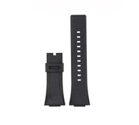 HECHENBAO Cinturino in silicone compatibile con GM110 GM-110 cinturino in gomma morbida impermeabile GM-110GB Bracciale in acciaio nero da 16 mm adatto for l'uso quotidiano(Black-no buckle)