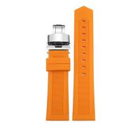 HECHENBAO Cinturino in silicone compatibile con Q1 M1 M2 catena for orologio in gomma impermeabile nera da 28 mm adatta for l'uso quotidiano(Orange Silver B)