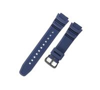 HECHENBAO Cinturino in silicone compatibile con SGW-500H 400 AE-1200 MRW-200, cinturino in gomma impermeabile e resistente al sudore, 18 mm, adatto for l'uso quotidiano.(Dark Blue-Black-K5)