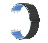 HECHENBAO Compatibile con il cinturino magnetico in silicone Fit3 adatto all'uso quotidiano(Black blue)