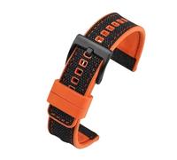 HECHENBAO Compatibile con la serie M005 M038.431A M005430A Cinturino in nylon for orologio da uomo con fondo impermeabile in silicone(Coal Black,21mm)