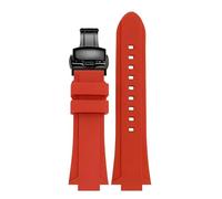 HECHENBAO Gomma compatibile con EFB-680 ECB-10YD, orologio in resina e silicone con cinturino convesso da 26 x 14 mm. Adatto for l'uso quotidiano.(Red black B)
