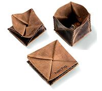 hecho. Portamonete in vera pelle - Commercio equo e solidale (Portamonete uomo e donna, mini pochette, regalo regali)