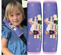 HECKBO 2x Protezione per Cintura di Sicurezza con Grazioso Cavallino - Spallina Imbottita, Imbottitura Cintura per Seggiolino Auto, Copricintura per Bambini e Bambine - Protezione contro Irritazioni