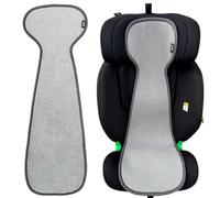 HECKBO Coprisedile estivo bambini - Rivestimento traspirante antisudore per seggiolino auto & passeggino - Adatto al gruppo 2/3 - Cuscino per bambine & bambini - Grigio