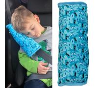 HECKBO cuscino per dormire in auto per bambini ragazze ragazzi - squalo - lavabile in lavatrice - cuscino per cintura di sicurezza auto, protezione cintura di sicurezza