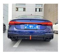 Heckdiffusor für Audi A7 C8 Sline S7 19-24 Glänzend Schwarz Stoßstange mit Tipp