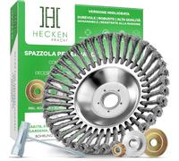 HECKENPRACHT© Spazzola professionale per decespugliatore | Concetto migliorato 2024 - Spazzola per decespugliatore per la rimozione efficace delle erbacce - Foro 25,4 mm | Spazzola metallica per