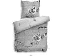 Heckett Lane Biancheria da Letto in Raso makò, Double Face, Kelby 135 x 200 (80 x 80), Nero/Bianco