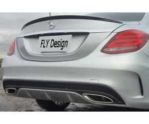 Heckspoilerlippe Opaca Nero per Mercedes Benz W 205, Fly design F