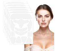 Heclia 96 pezzi per rimuovere le rughe del viso, strisce adesive per il viso, in silicone, contro le rughe, per la notte, per labbra, fronte, salmone, per tutti i tipi di pelle