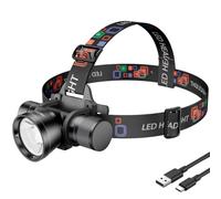 HECLOUD Torcia frontale subacquea da 3000 lumen, super luminosa, IP68, impermeabile, ricaricabile, con 3 modalità, perfetta per immersioni, snorkeling notturno ed esplorazione subacquea
