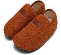 Hecotylus Pantofole da interno in peluche per le donne leggere scarpe basse slip-on casual comode calzature a mani libere antiscivolo scarpe chiuse per tutti i giorni, Marrone, 40 EU
