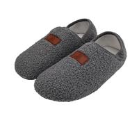 Hecotylus Pantofole da interno in peluche per le donne leggere scarpe basse slip-on casual comode calzature a mani libere antiscivolo scarpe chiuse per tutti i giorni, Grigio, 38 EU