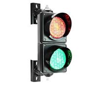 HEcSHENG Semaforo LED industriale impermeabile con telecomando, facile da installare per segnaletica stradale auto e pedonale, 12-24 V/220 V