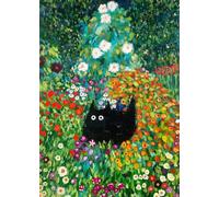 HecticCore Gatto Kit di Diamond Painting per adulti e bambini, set di pittura con diamanti 5D, fai da te con strass, anime, kit artistico, pietre rotonde, per decorazione della casa, 30 x 40 cm