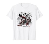 Hector Trojan Antica Scena di Battaglia Guerriero Greco Maglietta