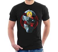 HEDCO Men's T-Shirt Full Metal Alchemist Edward Alphonse Fusion Men's T-Shirt Black 3XL