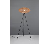 HEDDA PIANTANA TRE PIEDI METALLO NERO CON DIFFUSORE CORDA NATURALE H. 150CM 1 LUCE ATTACCO E27