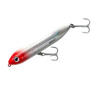 Heddon Super Spook Topwater - Esca da Pesca per Acqua salata e Dolce, Testa Rossa, Super spook Jr (1/2oz)