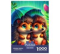 Hedgehog 1000 Pezzi Cute Animals Puzzle Classici Impegnativo E Difficile Per Qualità Premium Per Adulti E Bambini Da 14 Anni E Più Puzzle Per Gioco Familiare, Festa Aziendale Regalo Giocattolo Colora