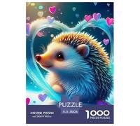 Hedgehog 1000 Pezzi Cute Animals Puzzle Classici Impegnativo E Difficile Per Qualità Premium Per Adulti E Bambini Da 14 Anni E Più Puzzle Per Gioco Familiare, Festa Aziendale Regalo Giocattolo Colora